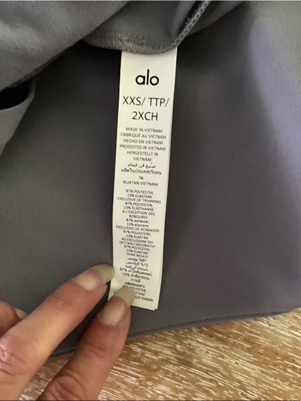 ALO Yoga Slate Gray Square Neck Bodycon Slip - Picture 6 of 6